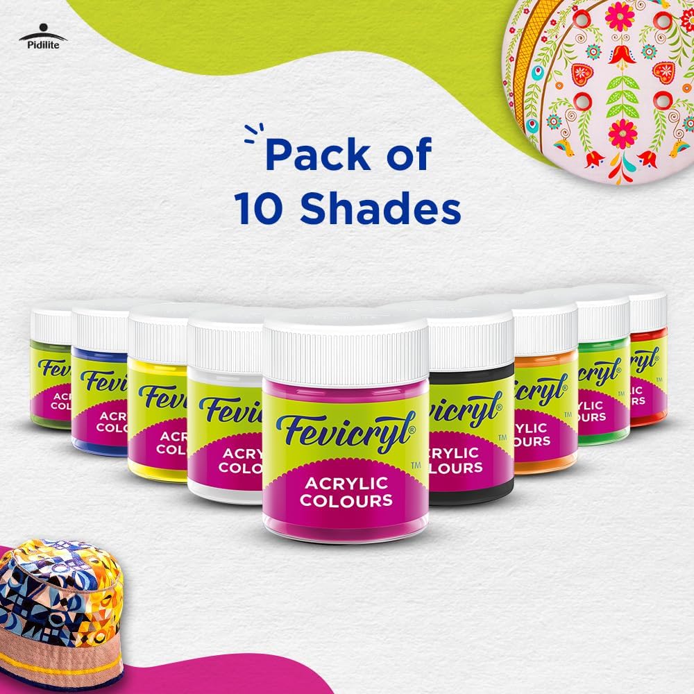 Fevicryl Acrylic Colours Set for Canvas Painting - Image 4