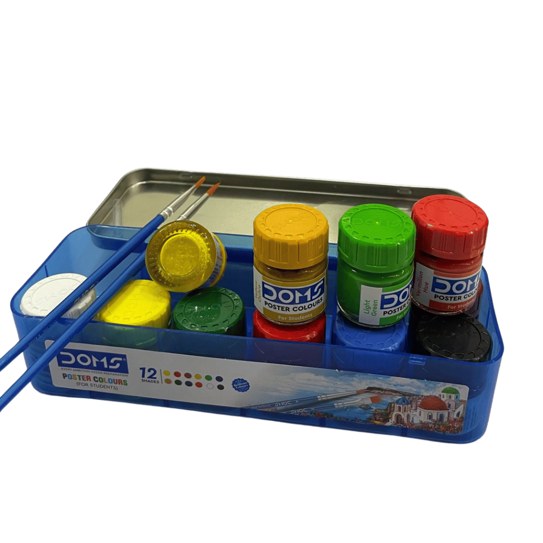 DOMS Poster Colours Big Pack with Brushes | Vibrant, Non-Toxic Water Colours for Kids & Artists - Image 5