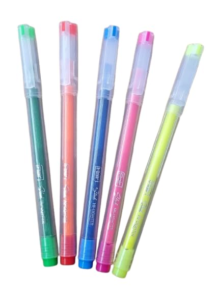 FLAIR Creative 5 Flourescent Shades Minamalist Sleek Highlighter/Textliner Pack of 5| - Image 4