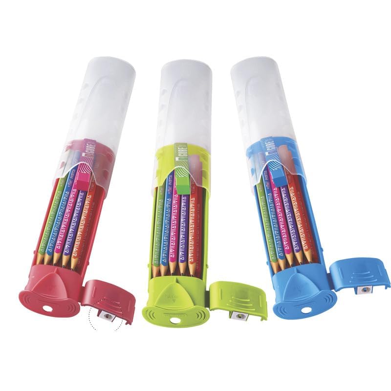 FLAIR Creative Series Aero Pencil Smart Kit | Coloured 2B Lead Pencils | Fun & Functional Box | Stationery Kit Ideal For Gifting | Set Of Wooden Pencils, 1 Eraser & 1 In-Built Sharpener. - Image 3