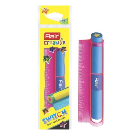 Flair Switch Eraser Pack of 40 – Dust-Free, Soft Rubber Erasers for Clean Precision