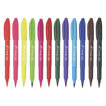 Flair Creative Brush Pen Set – 12 Multicolor Watercolour Brush Pens for Lettering and Calligraphy