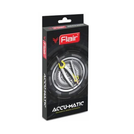 Flair ACCU-Matic Mathematical Drawing Instrument Box | Ensures Accuracy & Perfection | Geometry Box for Students | Rust-resistant instruments | Multicolor,