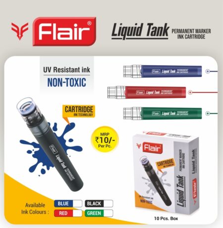 Flair Liquid Tank Cartridge White Board Marker – Black Liquid Ink Whiteboard Marker
