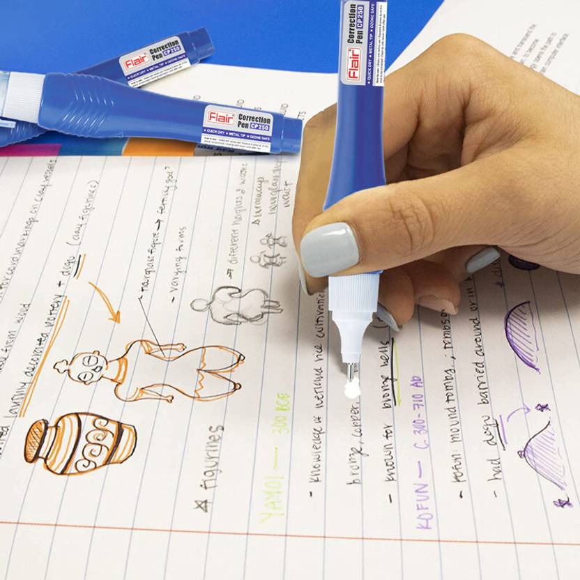 Flair Correction Pen CP 250 – 0.8 mm Needle Metal Tip Dry Correction Pen - Image 4