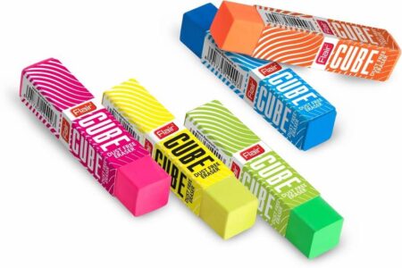 Multicolour Cube-Shaped Dust-Free Eraser for School & Stationery