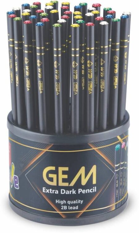 Flair Creative Gem Wooden Pencil Pack – Extra Dark 2B Graphite Pencils